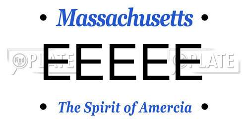 EEEEE Massachusetts License Plate