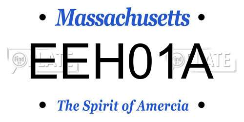 EEH01A Massachusetts License Plate
