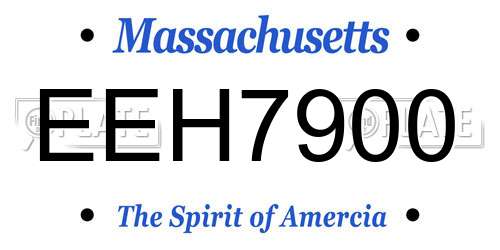 EEH7900 Massachusetts License Plate