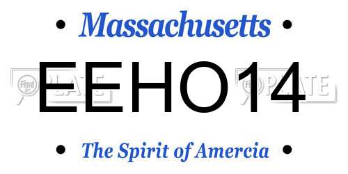 EEHO14 Massachusetts License Plate