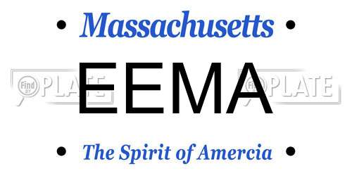 EEMA Massachusetts License Plate