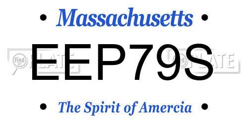 EEP79S Massachusetts License Plate