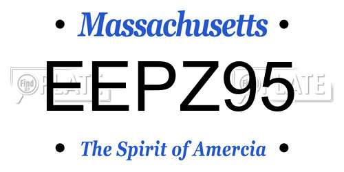 EEPZ95 Massachusetts License Plate