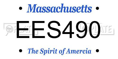 EES490 Massachusetts License Plate