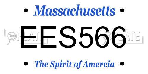 EES566 Massachusetts License Plate