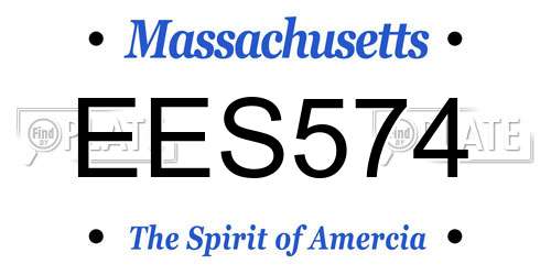 EES574 Massachusetts License Plate