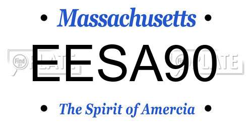 EESA90 Massachusetts License Plate