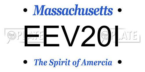 EEV20I Massachusetts License Plate