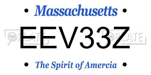 EEV33Z Massachusetts License Plate