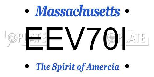 EEV70I Massachusetts License Plate