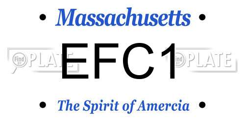 EFC1 Massachusetts License Plate