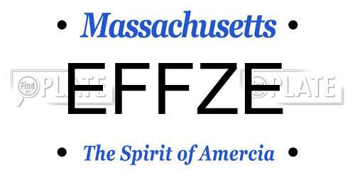 EFFZE Massachusetts License Plate