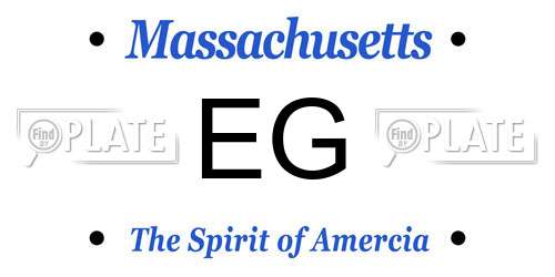 EG Massachusetts License Plate