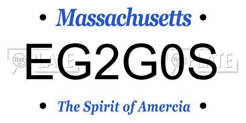 EG2G0S Massachusetts License Plate