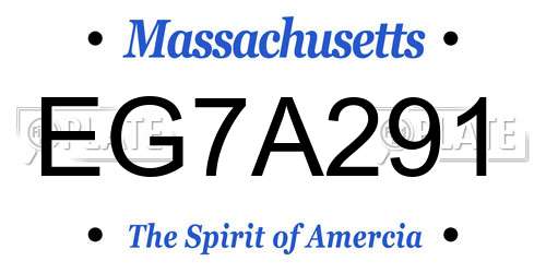 EG7A291 Massachusetts License Plate