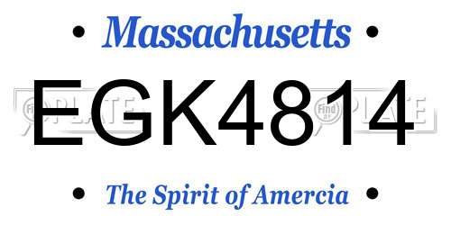 EGK4814 Massachusetts License Plate