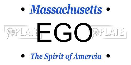 EGO Massachusetts License Plate