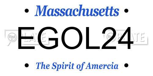 EGOL24 Massachusetts License Plate