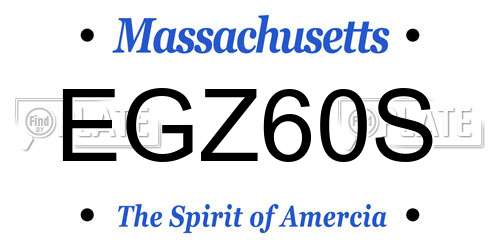 EGZ60S Massachusetts License Plate
