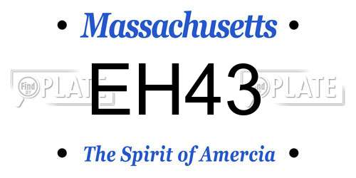 EH43 Massachusetts License Plate