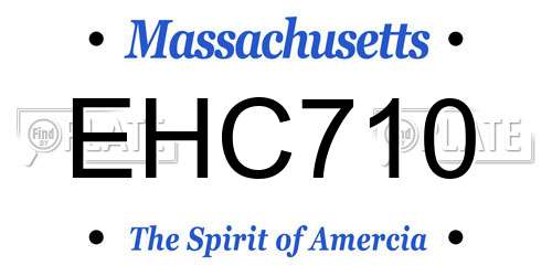 EHC710 Massachusetts License Plate