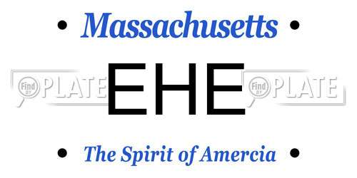 EHE Massachusetts License Plate