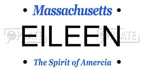 EILEEN Massachusetts License Plate