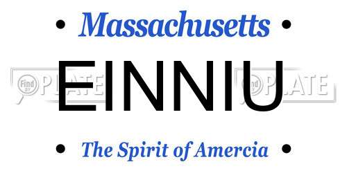 EINNIU Massachusetts License Plate