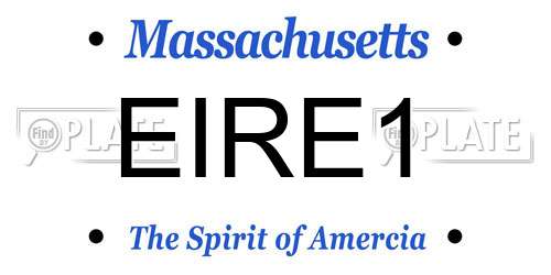 EIRE1 Massachusetts License Plate