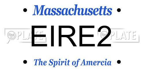 EIRE2 Massachusetts License Plate