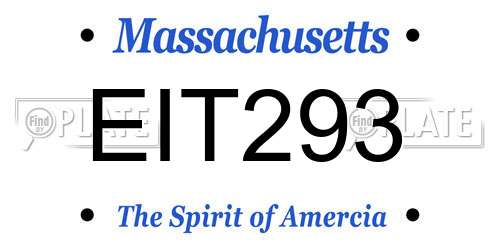 EIT293 Massachusetts License Plate