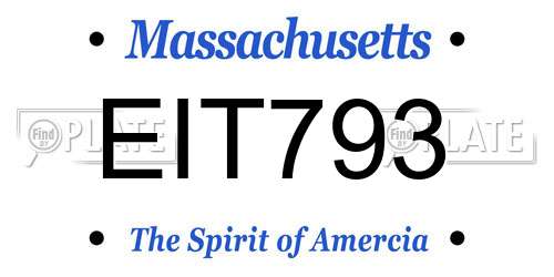 EIT793 Massachusetts License Plate