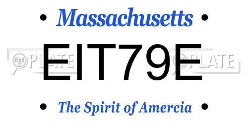 EIT79E Massachusetts License Plate