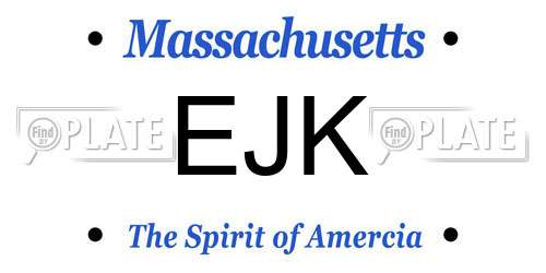 EJK Massachusetts License Plate
