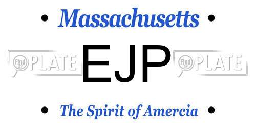 EJP Massachusetts License Plate