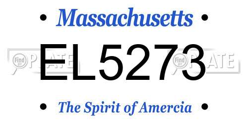EL5273 Massachusetts License Plate