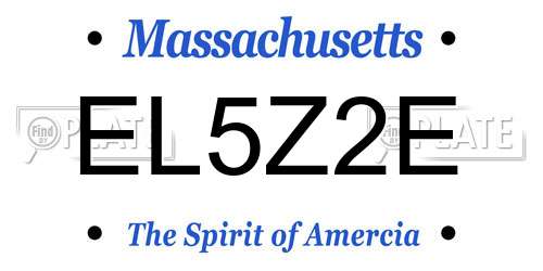 EL5Z2E Massachusetts License Plate