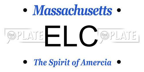 ELC Massachusetts License Plate