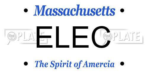 ELEC Massachusetts License Plate