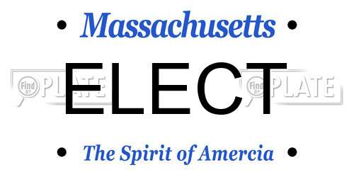 ELECT Massachusetts License Plate