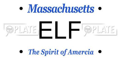 ELF Massachusetts License Plate