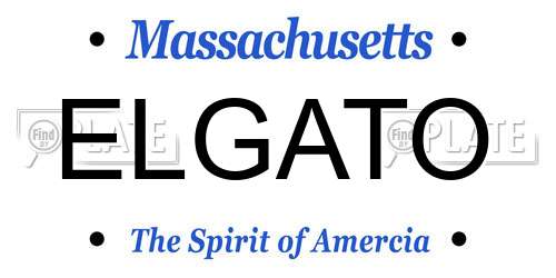 ELGATO Massachusetts License Plate