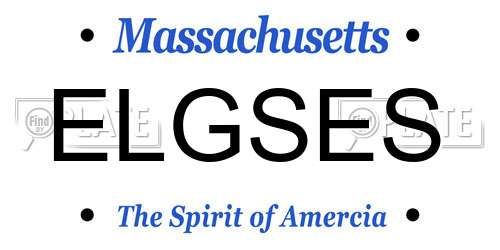 ELGSES Massachusetts License Plate