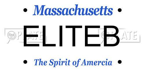 ELITEB Massachusetts License Plate