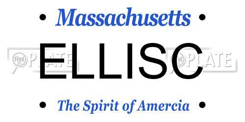ELLISC Massachusetts License Plate