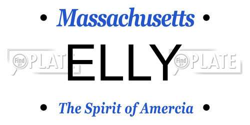 ELLY Massachusetts License Plate