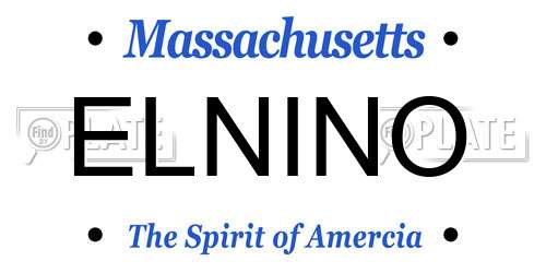 ELNINO Massachusetts License Plate