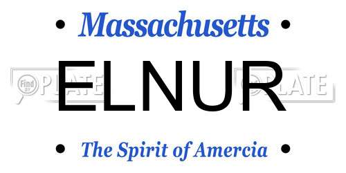ELNUR Massachusetts License Plate