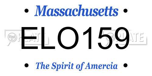 ELO159 Massachusetts License Plate