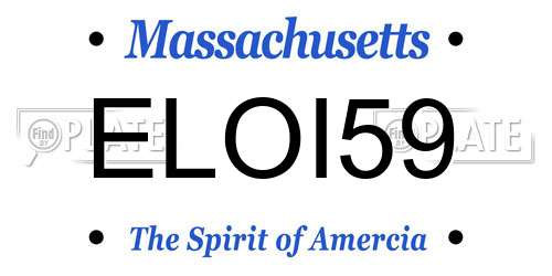 ELOI59 Massachusetts License Plate